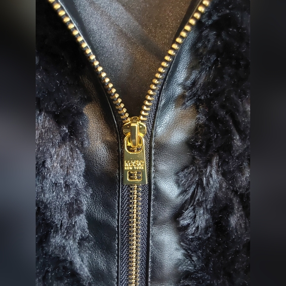 Marc New York Black Faux Fur Vest - Picture 4 of 6